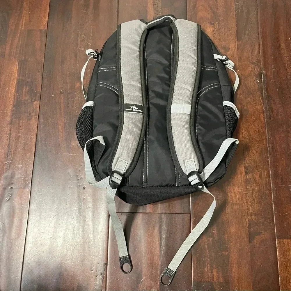High Sierra Backpack Black And Gray Hiking School Travel